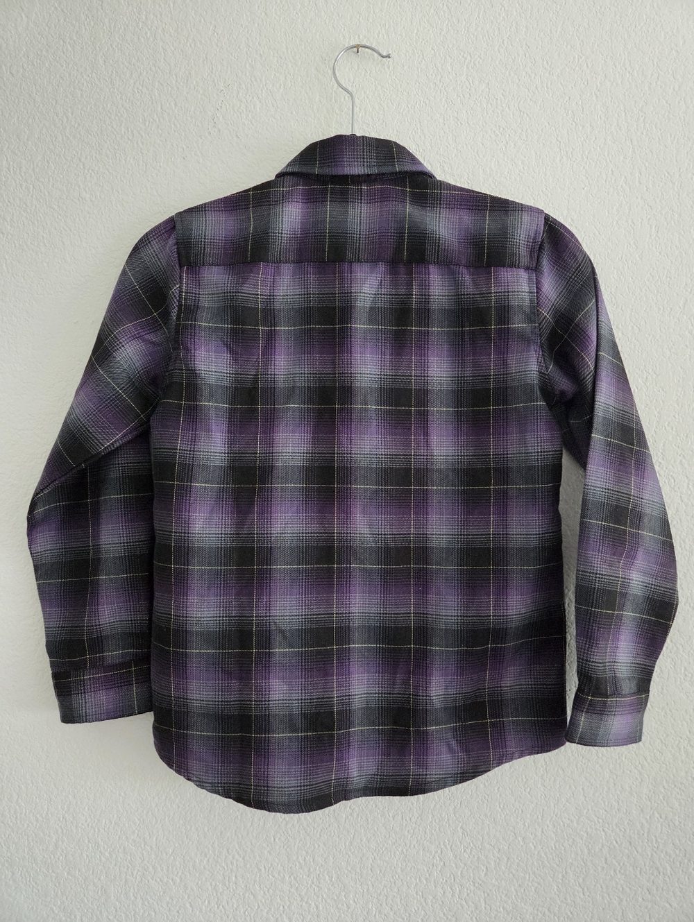 DIXXON X B.J. Baldwin Flannel Youth Division Medium Purple Plaid Snap Shirt - Picture 5 of 10